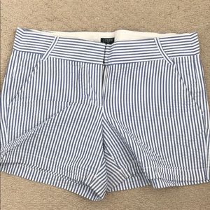 J. Crew Striped Blue and White Women's Shorts